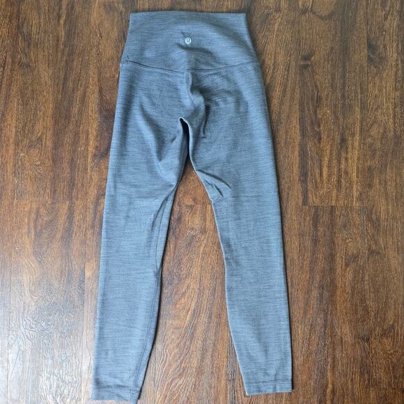 Lululemon Align Pant II 25" Mini Heathered Herringbone Heathered Black White - Picture 7 of 10